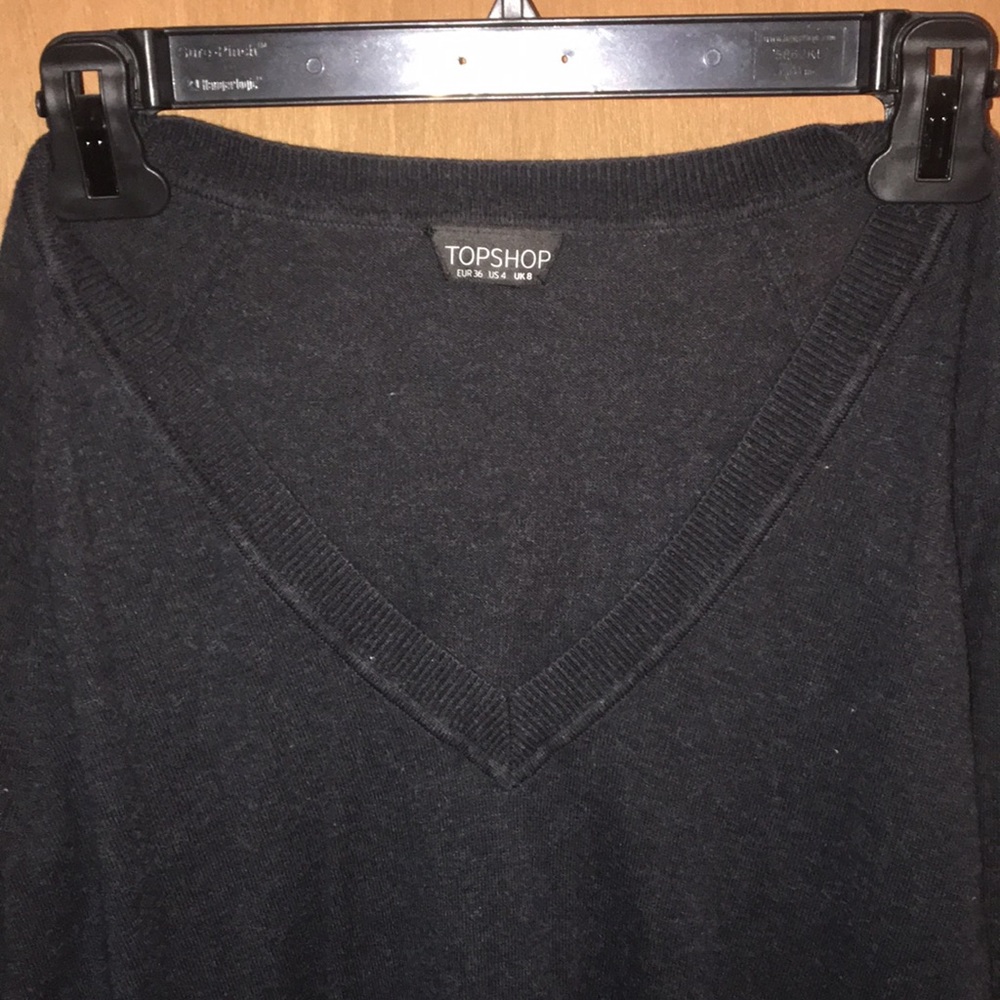 Dark grey v neck sweater